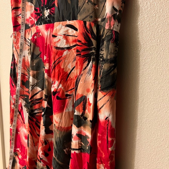 Lanebryant Women's Floral 97 percent cottonNeck Sleeveless Dress size 18 - Picture 7 of 8
